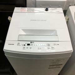 洗濯機 東芝 TOSHIBA 4.5kg AW-45M7(W) 2019年製 クリーニング済み 堺市