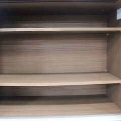 ニトリ キッチンボード リガーレ 幅160 組み合わせ モイス ソフトクローズ ブラウン系 NITORI 食器棚 中古家具 店頭引取歓迎 R4944)