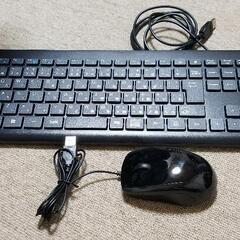 【ネット決済・配送可】USBキーボード＋USBマウス ほぼ未使用品