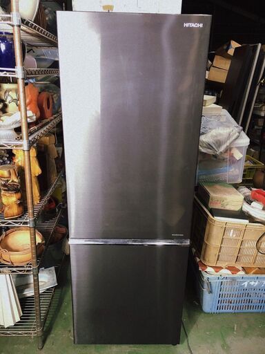 【ほぼ新品】 HITACHI 日立 275L 2ドア 冷凍冷蔵庫 R-BF28JA(K) 右開き ブラック 2020年製