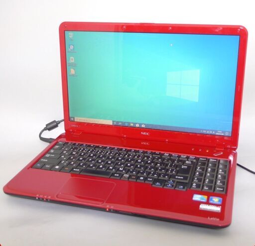 即使用可 レッド 赤 ノートパソコン 15.6型 NEC PC-LS550AS6R 中古良品 Core i5 4GB 500G DVDマルチ 無線LAN Wi-Fi Windows10 Office