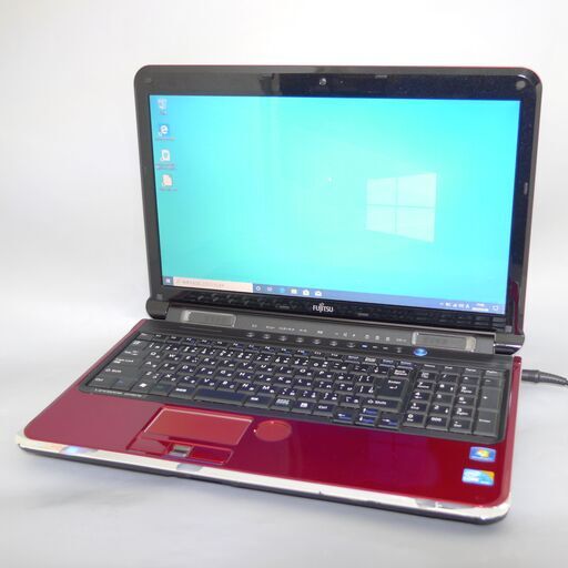 新品SSD レッド ノートパソコン 15.6型 FUJITSU 富士通 AH700/5B 中古良品 Core i5 4GB Blu-ray 無線 Wi-Fi カメラ Win10 Office