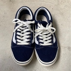 美品！VANS スエードスニーカー 24cm （ネイビー）