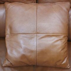 3人用本革ソファ (フィルン4革 BR/MBR）シンプル モダン おしゃれ  ブラウン NITORI  中古家具 店頭引取歓迎 R4990)