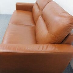 3人用本革ソファ (フィルン4革 BR/MBR）シンプル モダン おしゃれ  ブラウン NITORI  中古家具 店頭引取歓迎 R4990)