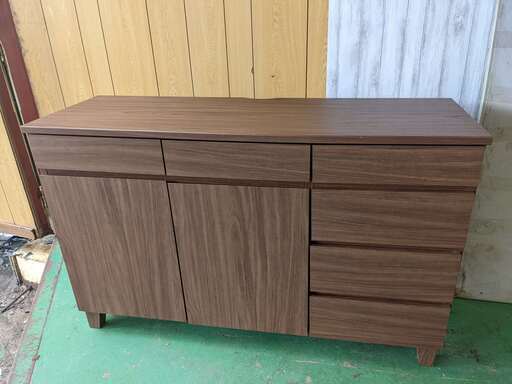 ISSEIKI サイドボード MDF ミディアムブラウン 120 RYON SIDE BOARD 120 (MF-MBR) キャビネット 木