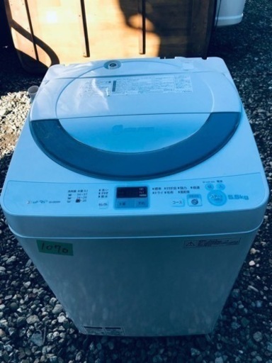 ①1070番 SHARP✨全自動電気洗濯機✨ES-GE55N-S‼️