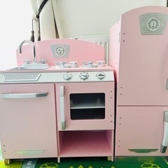【ネット決済】1000円　キッドクラフトおままごとキッチン子供用ピンク