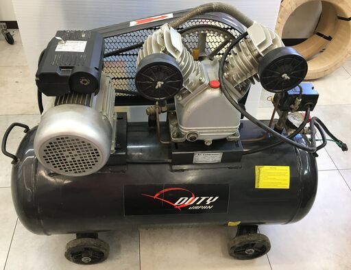 DUTY JAPAN エアコンプレッサ SG2065-90L 3馬力 100V 中古品 動作環境に無いためジャンク扱い