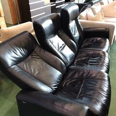 【愛品館八千代店】Hjellegjerde　イエリアーダ　3人掛総本革リクライナー