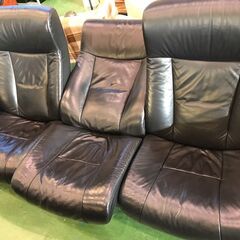 【愛品館八千代店】Hjellegjerde　イエリアーダ　3人掛総本革リクライナー