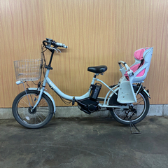 子供乗せ‼️ 電動自転車 BRIDGESTONE ビッケ 20インチ 二人乗り 配送