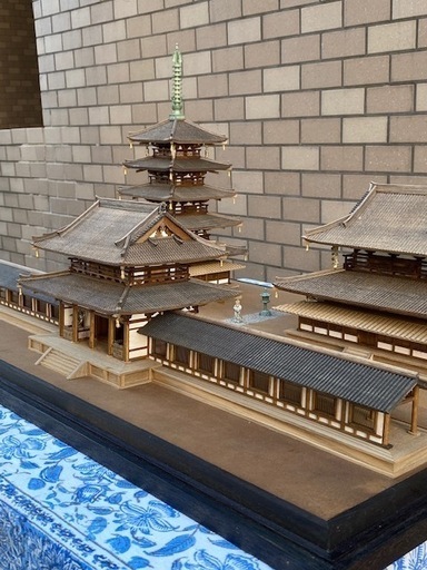 逸品 貴重希少 小林孝心作 細密木造国宝法隆寺西院伽藍 五重塔 1/100