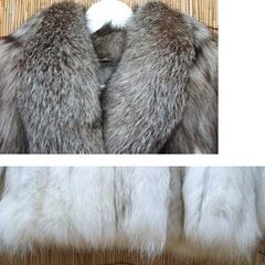 サガフォックス レディース 毛皮コート キツネ 9 オフホワイト×ブラウン 白系 SAGA FOX 　☆ PayPay(ペイペイ)決済可能 ☆ 札幌市 豊平区 平岸