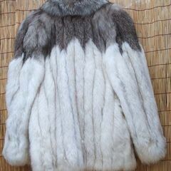 サガフォックス レディース 毛皮コート キツネ 9 オフホワイト×ブラウン 白系 SAGA FOX 　☆ PayPay(ペイペイ)決済可能 ☆ 札幌市 豊平区 平岸