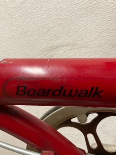 決まりました！札幌市内配達無料。中古折りたたみ自転車ワインカラー。