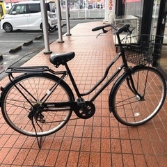 【ネット決済】27インチ　6ギア　オートライト　自転車　ブラック...