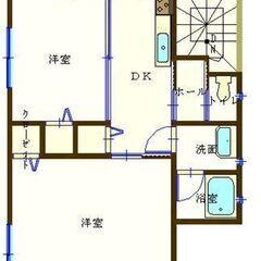 熊谷市星川2階貸家空きました。　2DK6.0万円　入居可能です。