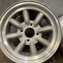 ワタナベ 14インチ 6.5J4H114.3約+14 Bタイプ 8スポーク 2本セット 旧車ホイール　(VHE266)クレジットカード QRコード決済可能