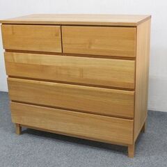 無印良品 タモ材 チェスト 4段ワイド 人気の無印良品(MUJI)のタモ材を使用した木製チェスト 4段ワイド