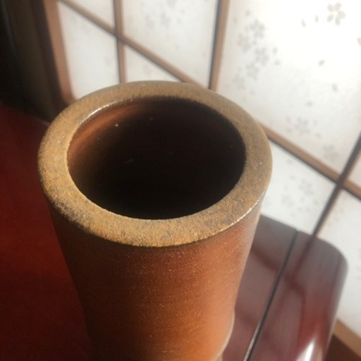 花器 備前焼 竹花入 日本工芸品