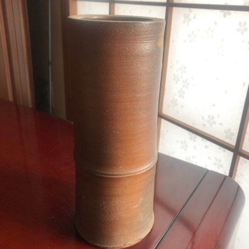 花器 備前焼 竹花入 日本工芸品