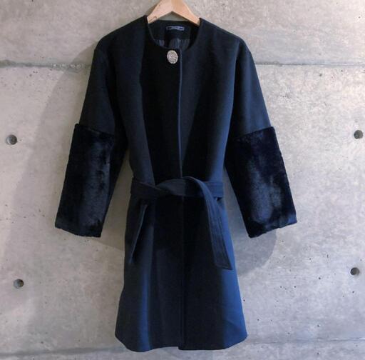 超美品soldylan レディースロングコート袖ファー なな 市役所前の服 ファッションの中古 古着あげます 譲ります ジモティーで不用品の処分