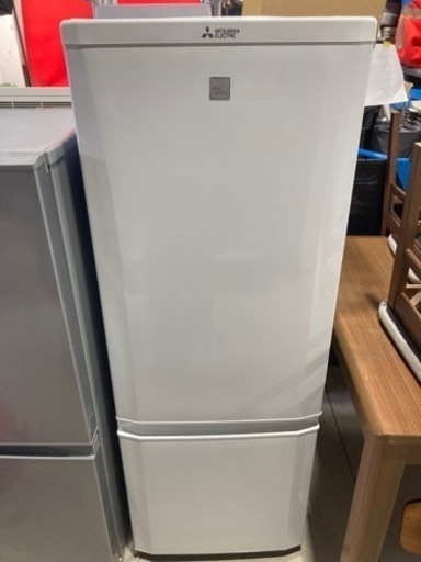 MITSUBISHI 168L 2ドア冷凍冷蔵庫 MR-P17EC-KW 2018年製