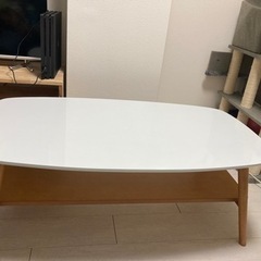 【ネット決済】美品　棚付き折り畳み式ローテーブル　