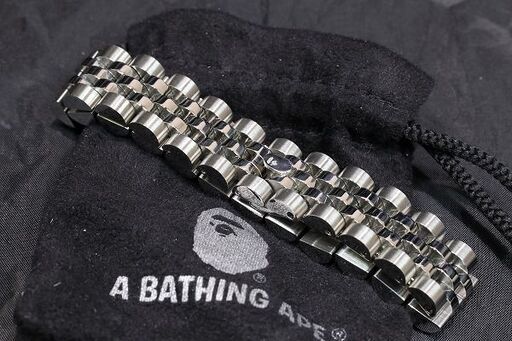 【苫小牧Banana】美品 A BATHING APE BAPEX JUBILEE BRACELET アベイシングエイプ ブレスレット 5連リンク シルバー 現品限り♪ 苫小牧Banana】美品 A BATHING APE BAPEX JUBILEE BRACELET ア