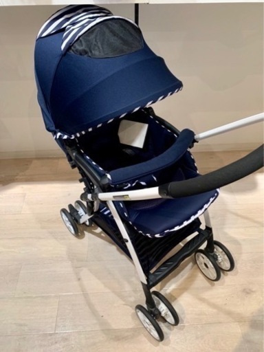 ■店頭引取限定■美品☆新生児対応ベビーカー　ネイビー♫