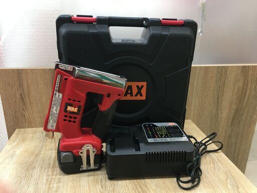 MAX マックス 14.4V バッテリタッカ TG-ZB-BC/40A バッテリ×1 充電器 ケースセット 中古品