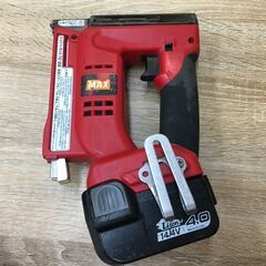 MAX マックス 14.4V バッテリタッカ TG-ZB-BC/40A バッテリ×1 充電器 ケースセット 中古品