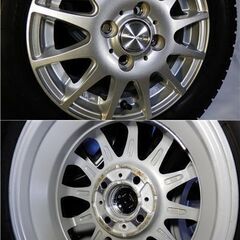 軽自動車　スタッドレス＋チェーン　アルミ付155/65R13　安心セット