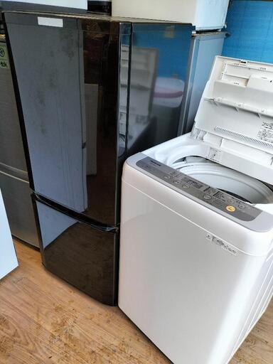 只今、商談中となっております。新生活お買い得セット！！シリーズ99 ミツビシ MR-P15C-B　2ドア冷凍冷蔵庫　146L ブラック　2017年製・パナソニック  NA-F50B11  全自動洗濯機  5.0Kg 2018年製　2点セット！！
