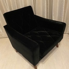 カリモク60 　ロビーチェア　1シーター　モケットブラック