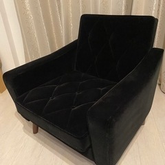 カリモク60 　ロビーチェア　1シーター　モケットブラック
