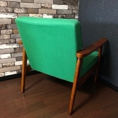 カリモク60 Kチェア　1シーター　タープグリーン　リプロダクト