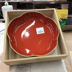 深川製磁 紅寿 梅型6号鉢