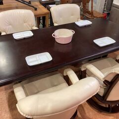 【愛品館市原店】回転チェアダイニング5点セット