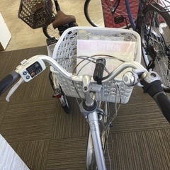 ☆1/14【✨3段変速✨】Panasonic パナソニック 26インチ電動自転車 自転車 シルバー バッテリー•鍵付き 充電器無し 01C6702