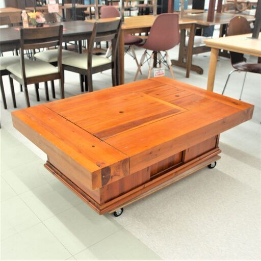 USED　木製バーベキューローテーブル