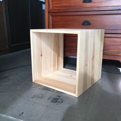 天然木杉材のヴィンテージオープンボックス　キューブボックス　棚　...