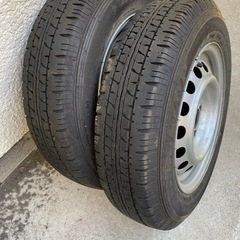 プロボックス用タイヤ2本　155/80R14 2019年製造　山...