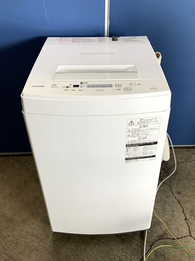洗濯機 4.5㎏ 2018年製 東芝 AW-45Ｍ5 ホワイト TOSHIBA 全自動洗濯機 ...