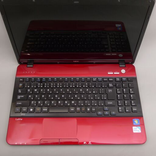 大容量HDD-640G レッド 赤色 ノートパソコン 中古良品 15.6型 NEC PC 