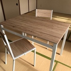 【ネット決済】【終了】テーブル＋椅子４脚セット