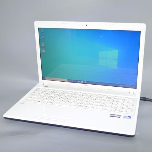 大容量HDD-750G ホワイト ノートパソコン 15.6型 NEC PC-LE150JSP2 中古美品 Celeron 4GB DVDマルチ 無線 Wi-Fi カメラ Win10 Office