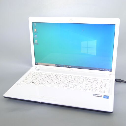 高速SSD ホワイト ノートパソコン 15.6型 NEC PC-LE150N2W-H4 中古良品 Celeron 4GB DVDマルチ 無線 Wi-Fi カメラ Windows10 Office