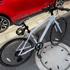 マセラティ クロスバイク+鍵+ライト+スマホホルダー+スタンド+ポンプ